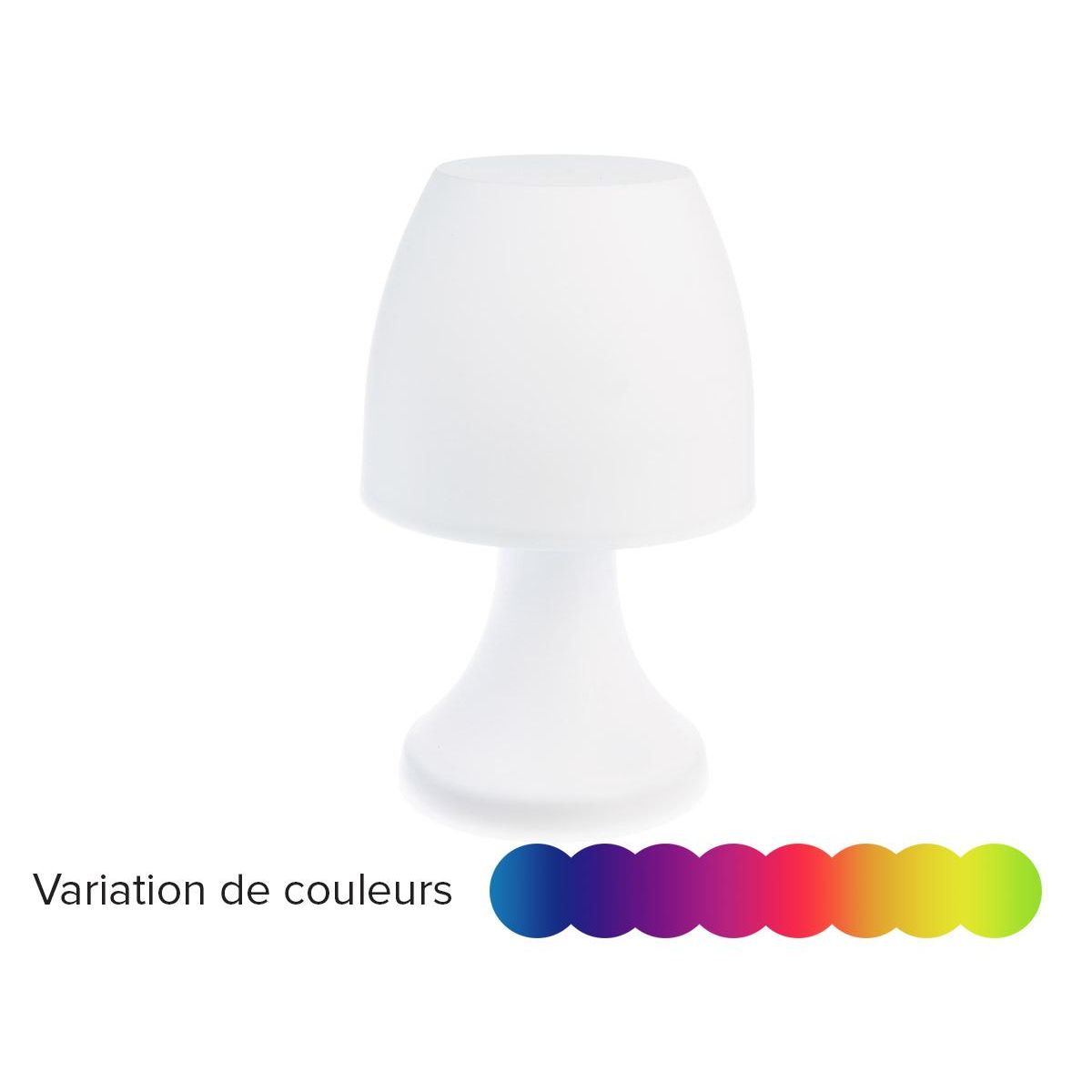 JARDIDECO Lampe champignon à poser 19,5 cm - Variation de couleur