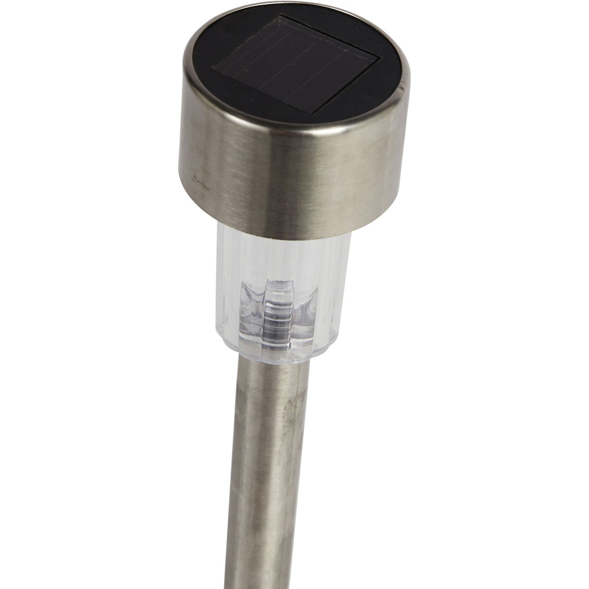 Voir la diapositive 2 : GARDENSTAR Borne solaire inox LED  H31 cm