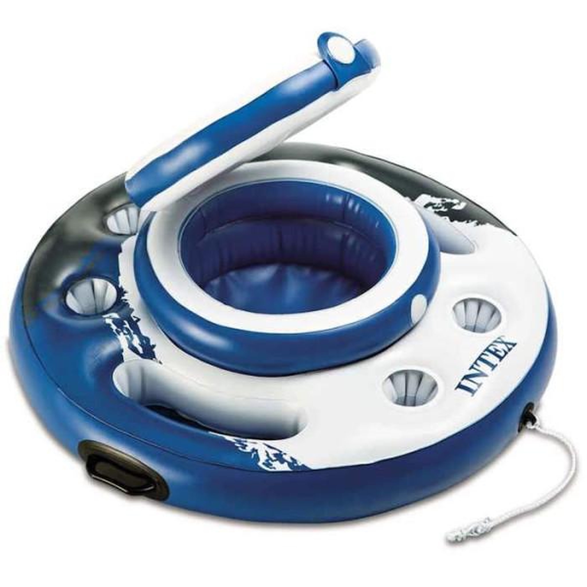 Voir la diapositive 2 : INTEX Glaciere gonflable - INTEX - Glaciere Gonflable flottante pour piscine - 5 supports boisson - 30 canettes