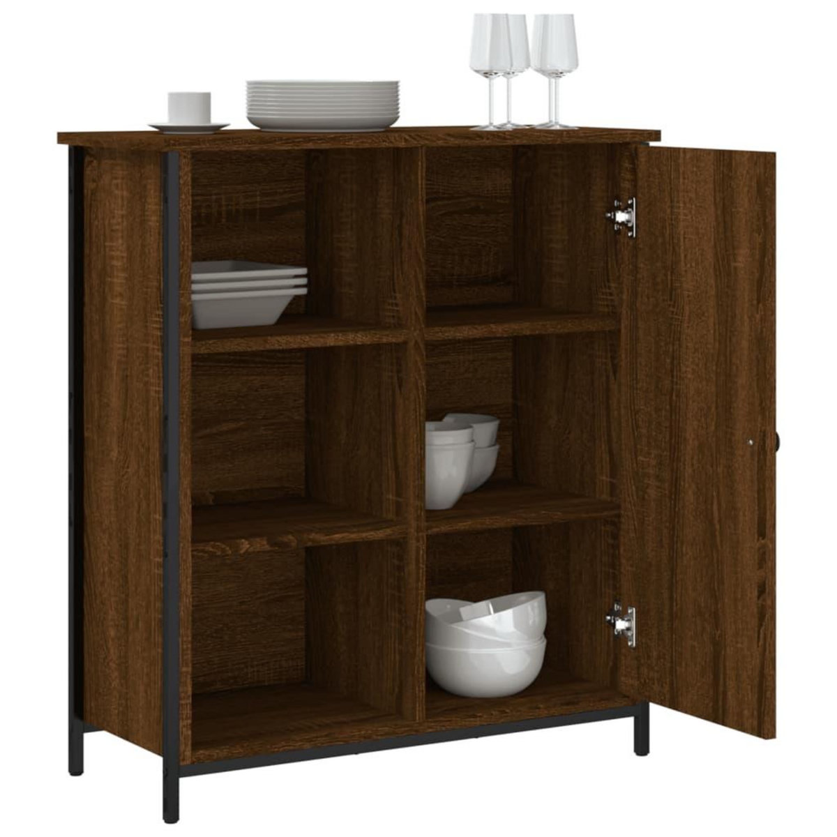 VIDAXL Buffet chene marron 70x30x80 cm bois d'ingenierie