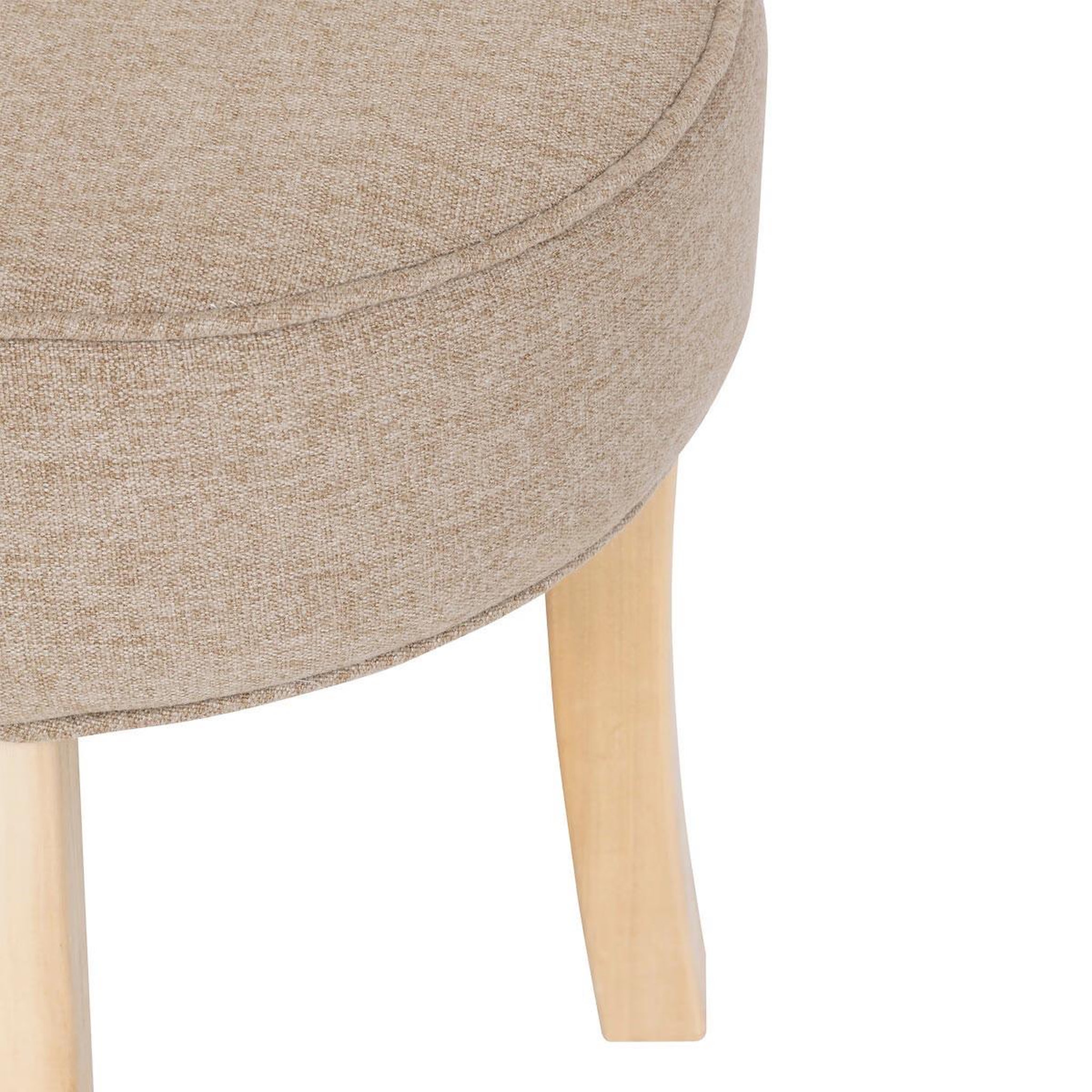 Voir la diapositive 3 : ATMOSPHERA Tabouret en tissu  adriel  35cm beige