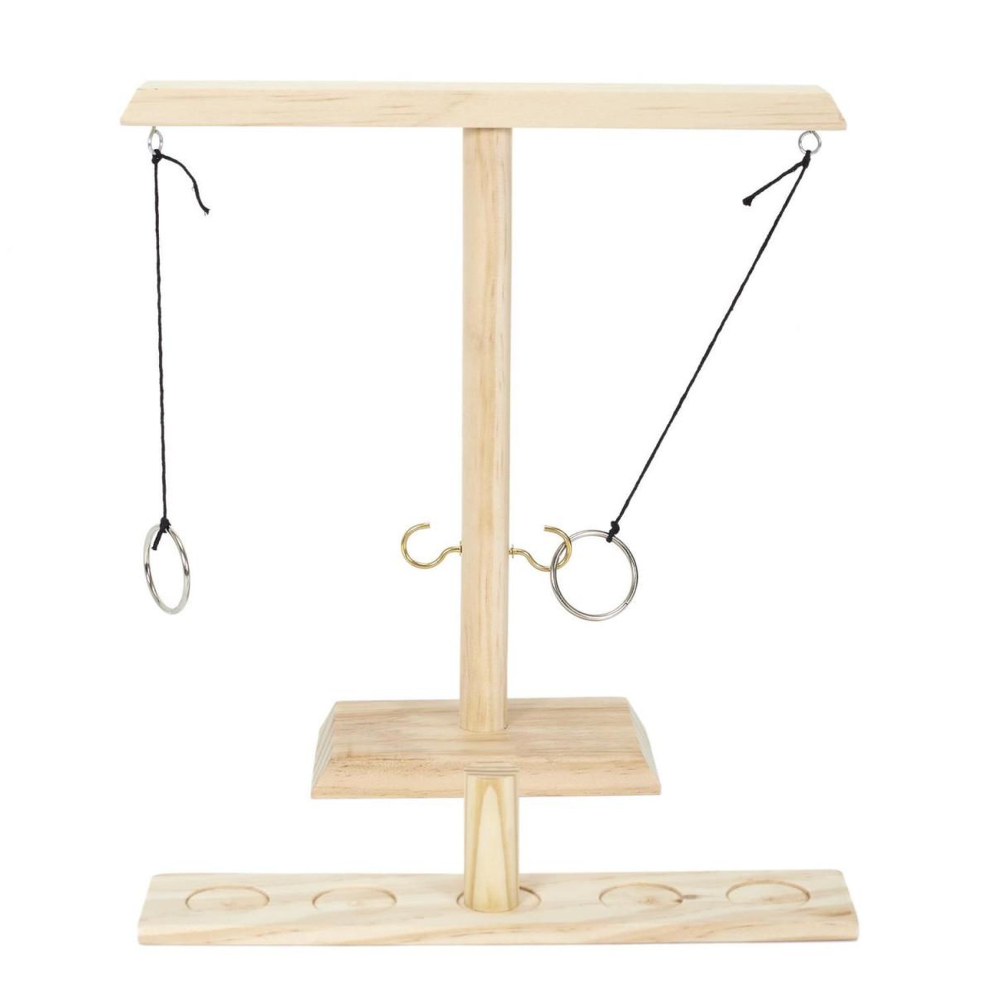 Voir la diapositive 3 : MISTER GADGET Jeu de lancer d'anneaux  bois  31cm naturel