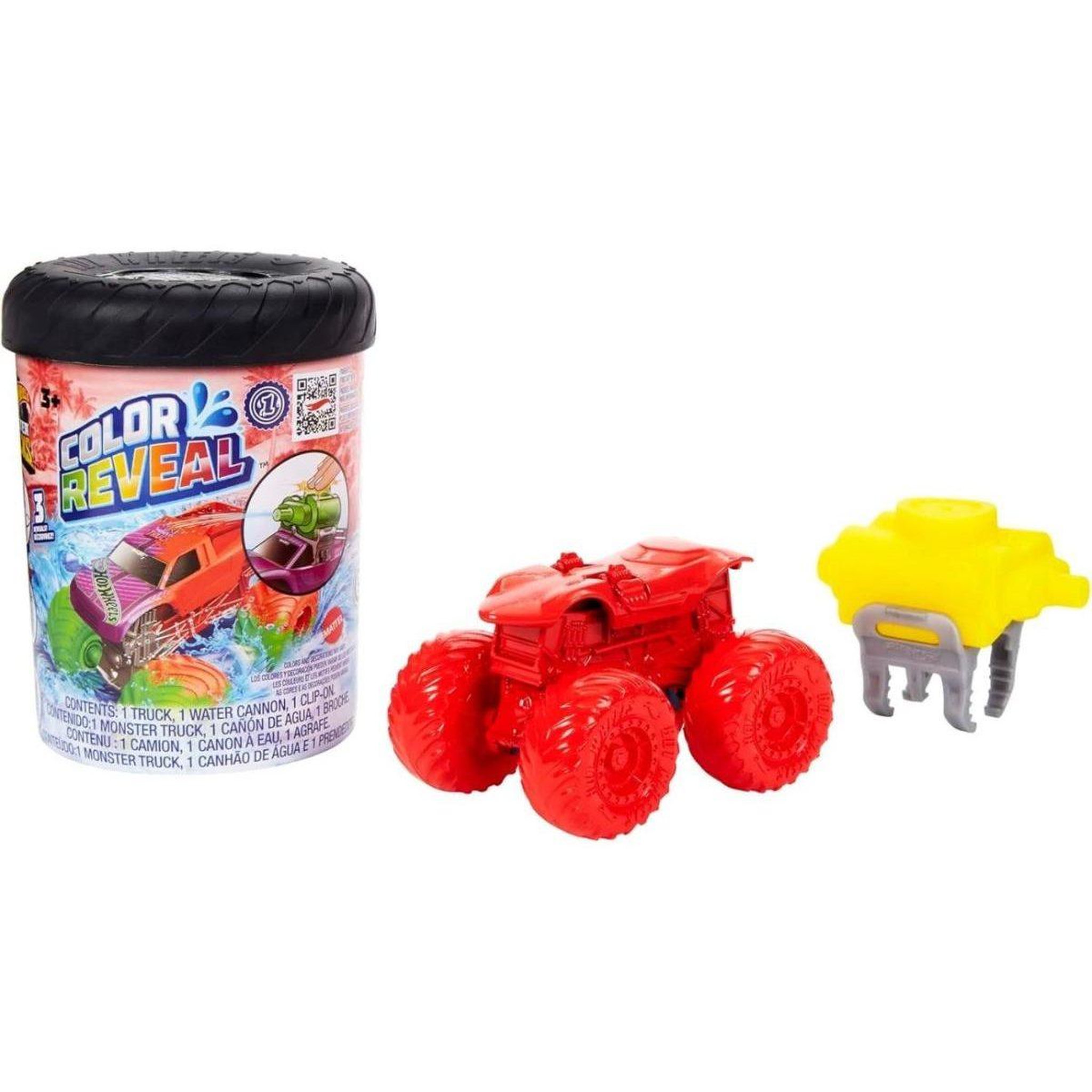 MATTEL Véhicule hot wheels  hjf39 monster trucks - color reveal