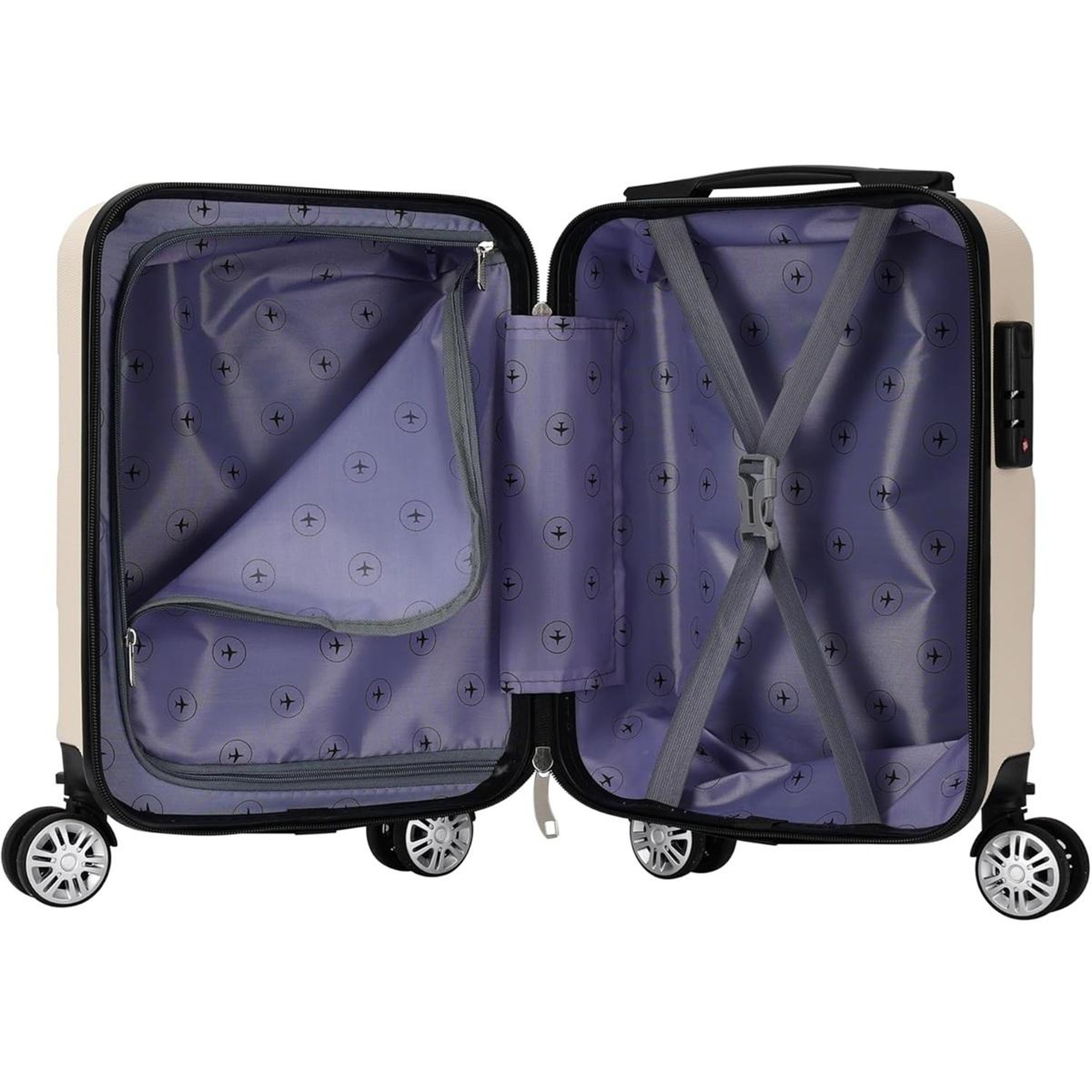 Voir la diapositive 3 : TROLLEY ADC Valises cabine à roulettes blanc - val-714