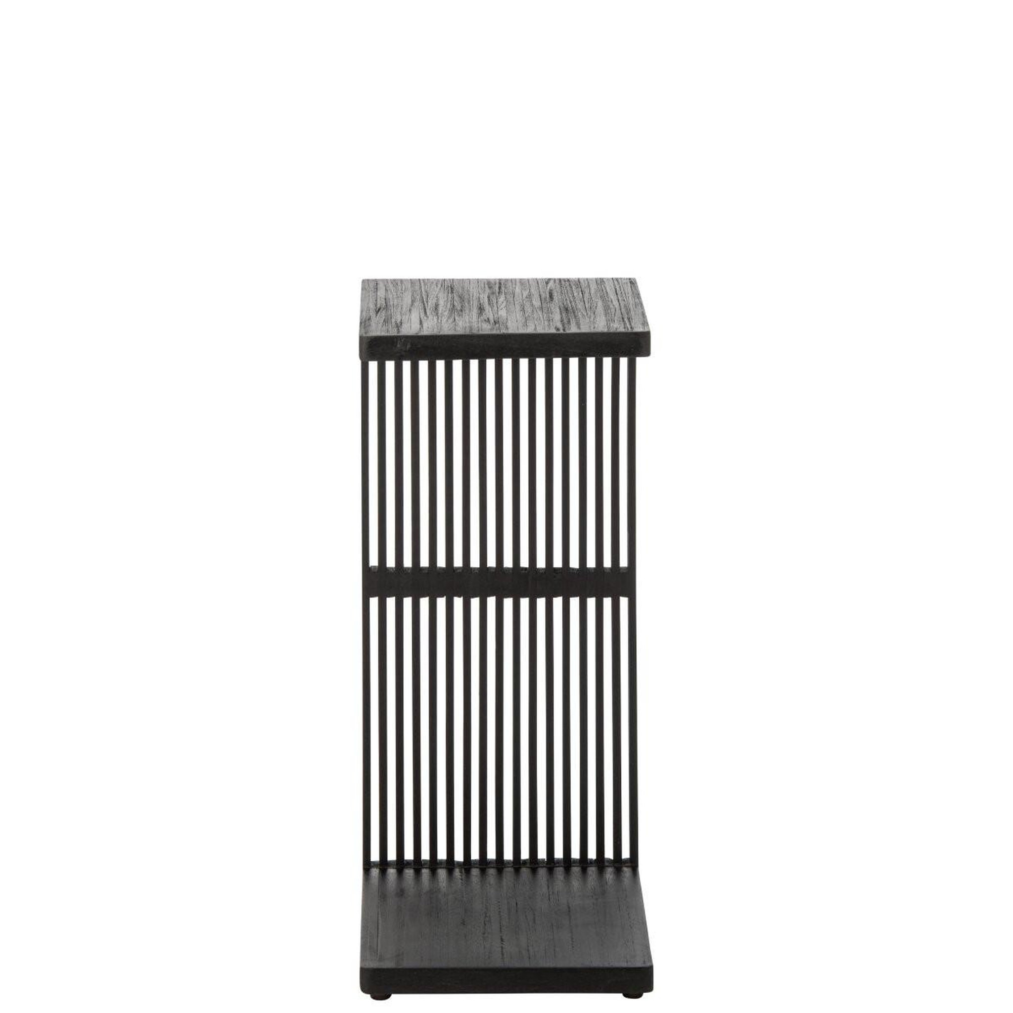 Voir la diapositive 2 : J-LINE Table d'appoint en bois  lars  65cm noir