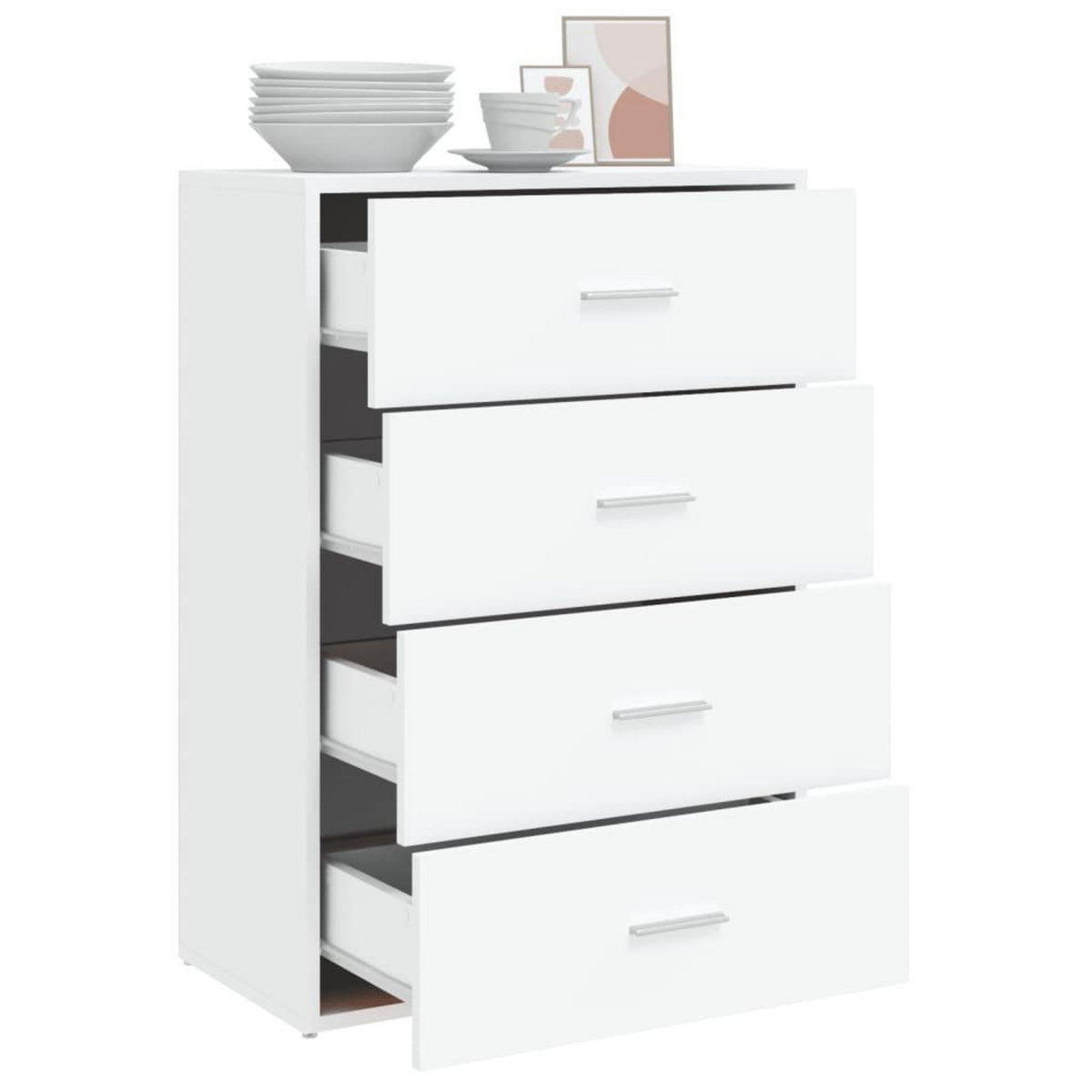 VIDAXL Buffet blanc 60x31x84 cm bois d'ingenierie