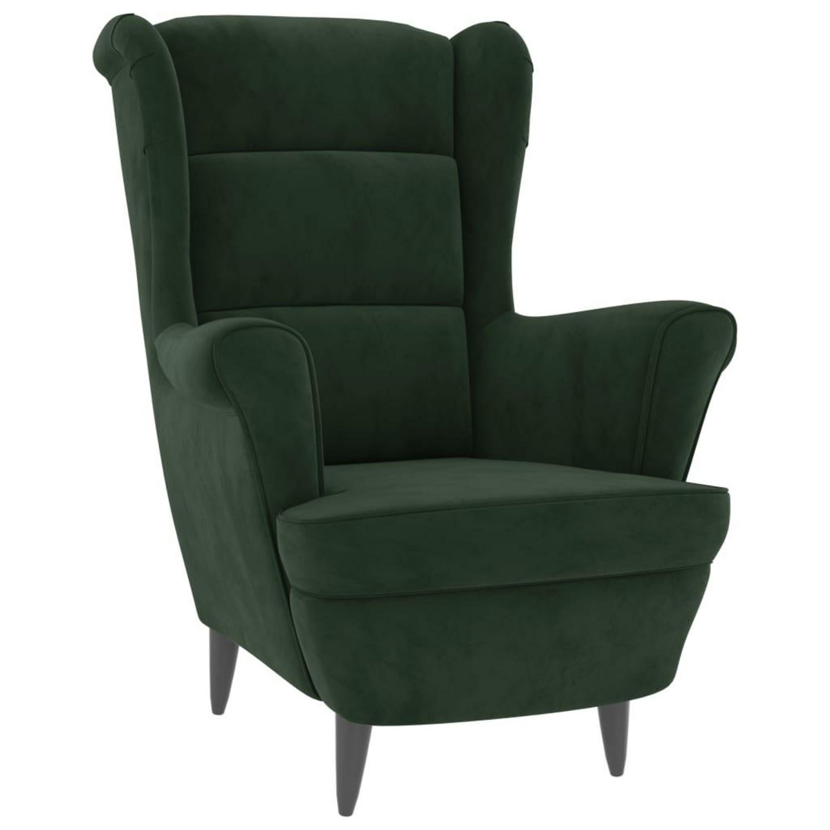 VIDAXL Fauteuil vert fonce velours