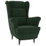 Voir la diapositive 2 : VIDAXL Fauteuil vert fonce velours