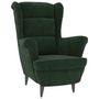 Voir la diapositive 2 : VIDAXL Fauteuil vert fonce velours