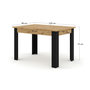 Voir la diapositive 6 : BEST MOBILIER Donnely - table à manger extensible - effet bois et noir - 4 à 8 personnes