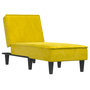 Voir la diapositive 2 : VIDAXL Chaise longue jaune velours