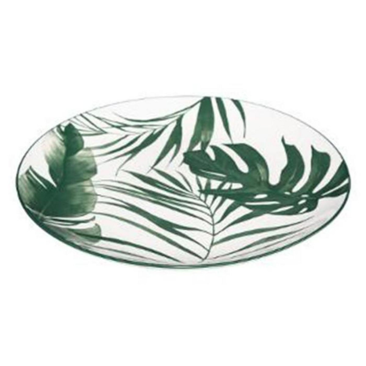 SECRET DE GOURMET Lot de 6 Assiettes à Dessert  Palme  19cm Vert