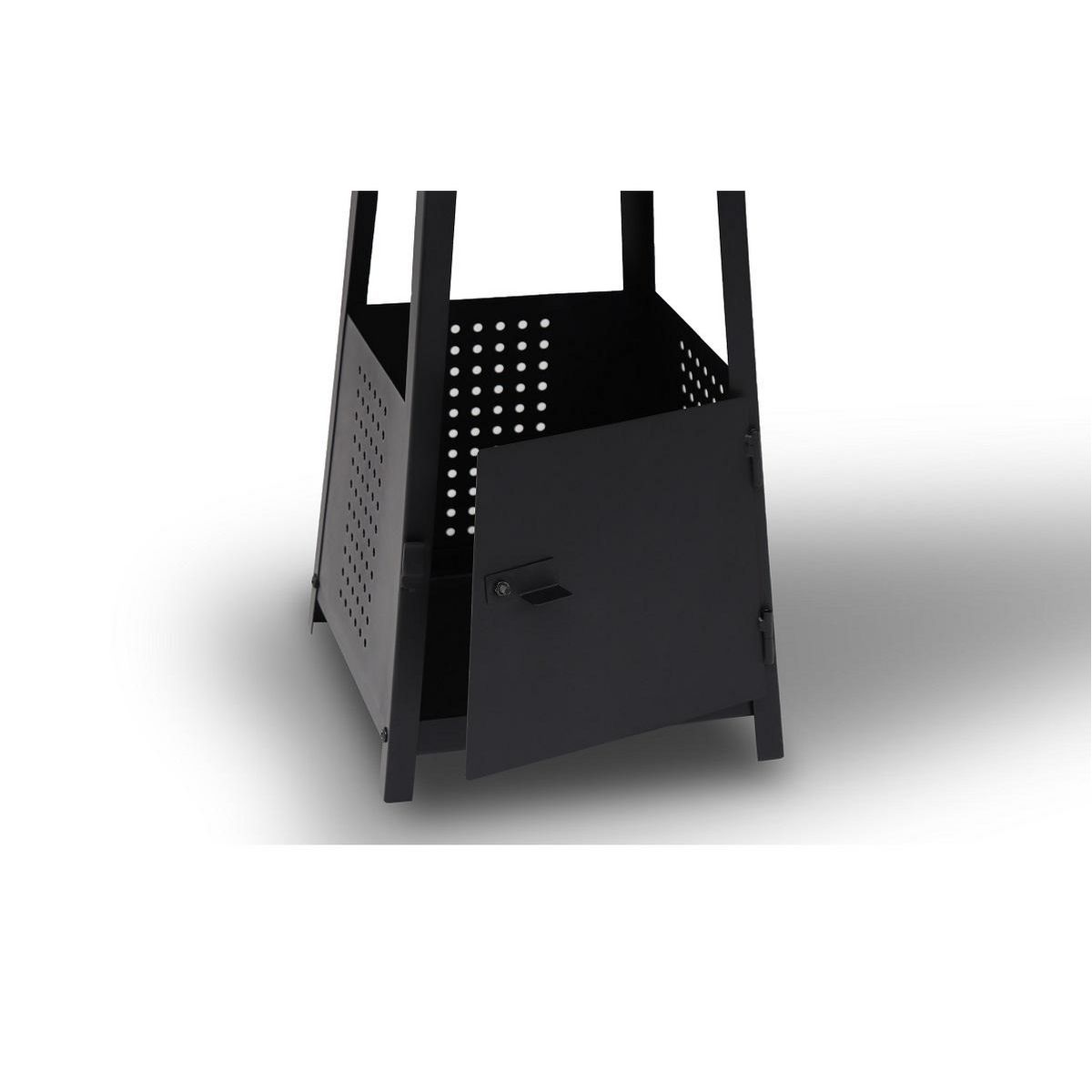 Brasero pyramide acier 25,5x30x25 cm MAYA