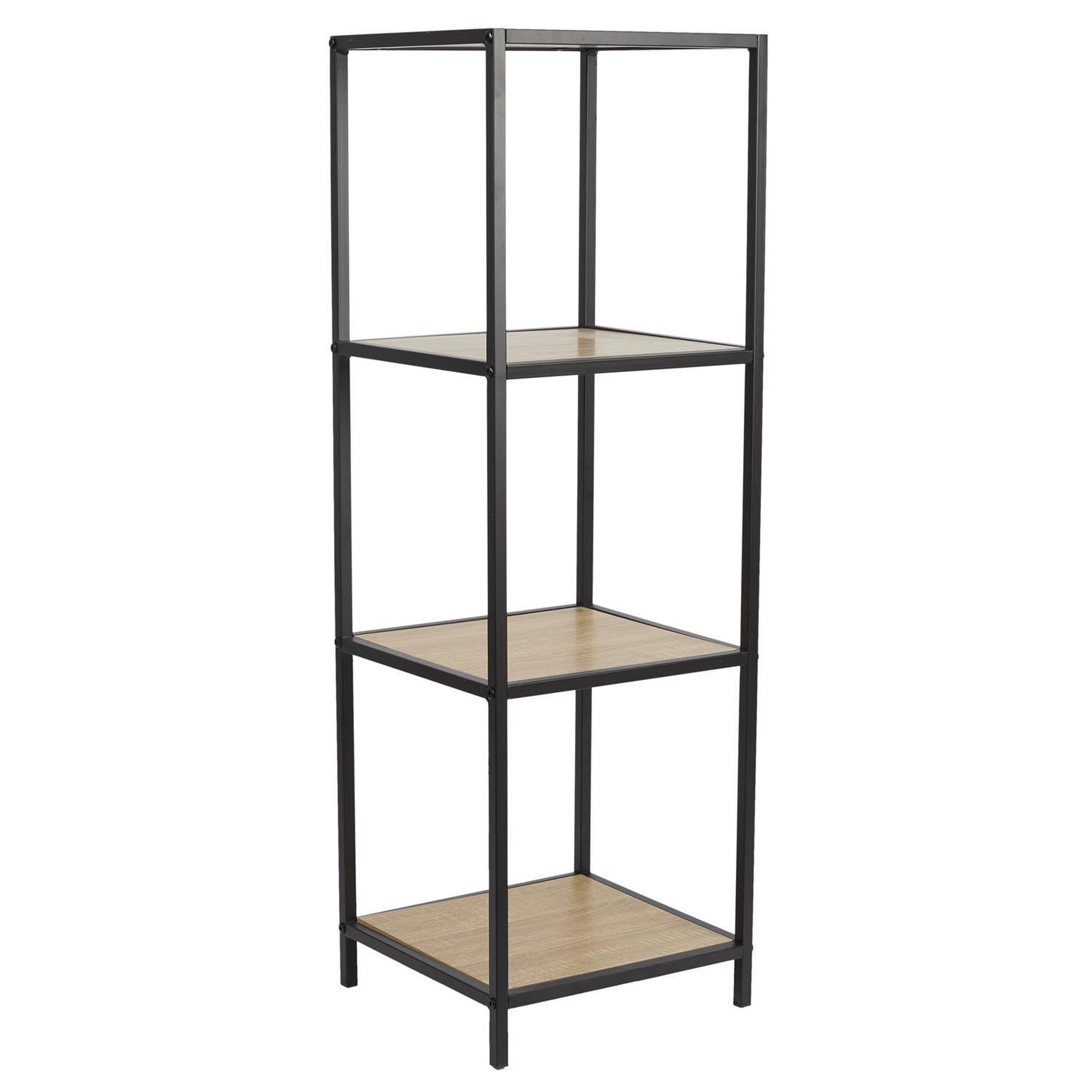 Voir la diapositive 1 : The Home Deco Factory Etagère 3 cases Kalo en bois et métal - Marron et noir