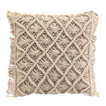 Paris Prix Coussin Déco Macramé  Indy  40x40cm Naturel