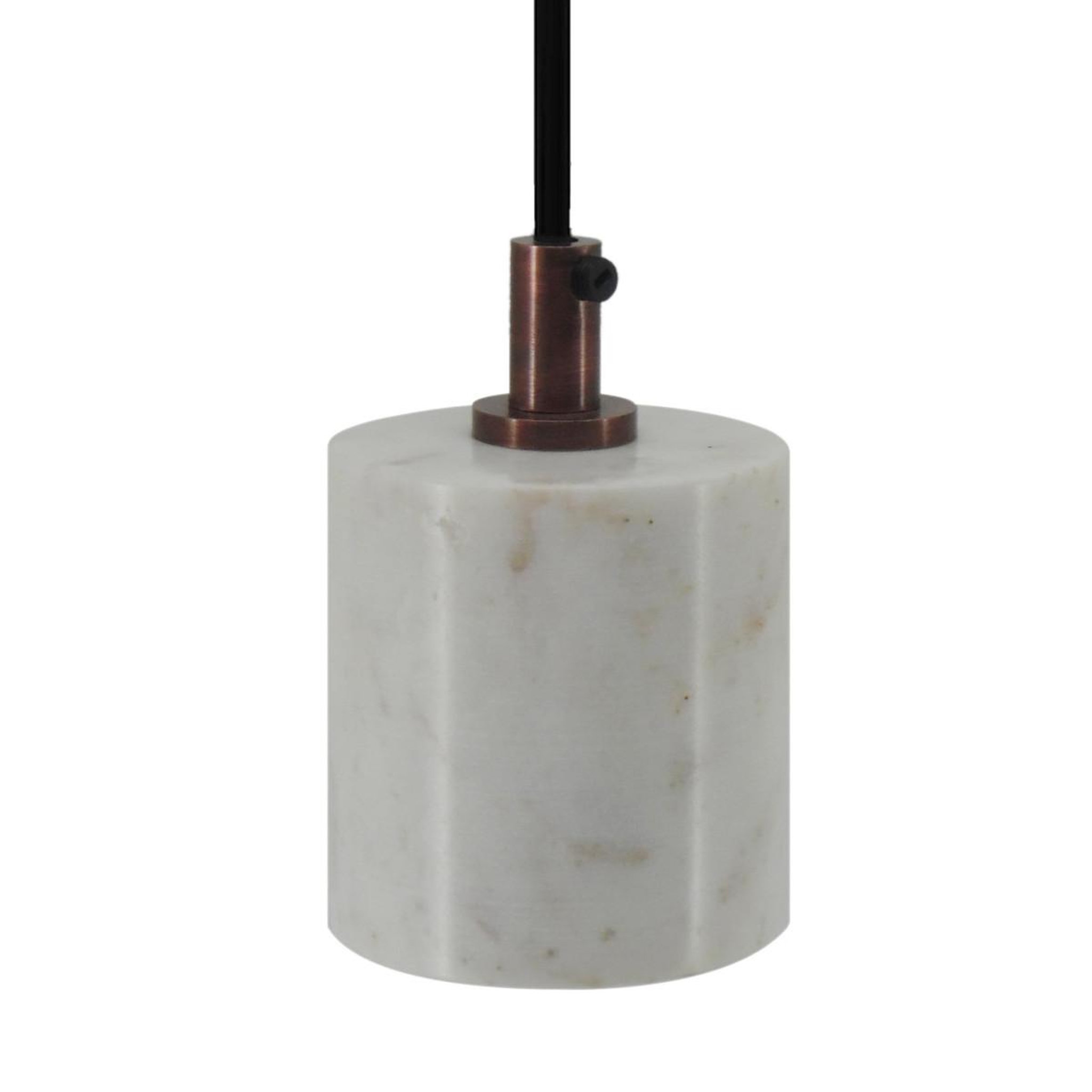 Voir la diapositive 2 : Paris Prix Lampe Suspension en Marbre  Sigma II  10cm Blanc
