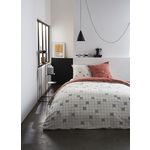 Home collection Parure housse de couette revers. 100% coton 57fils, sunshine. Coloris disponibles : Blanc