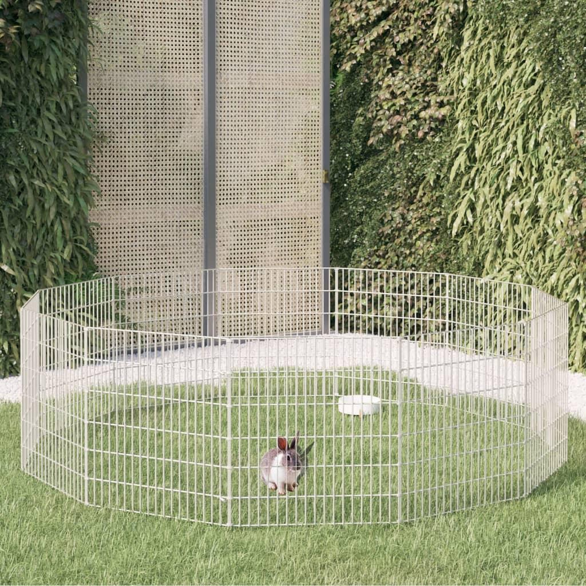 VIDAXL Enclos d'animaux en liberte 12 panneaux 54x60 cm fer galvanise