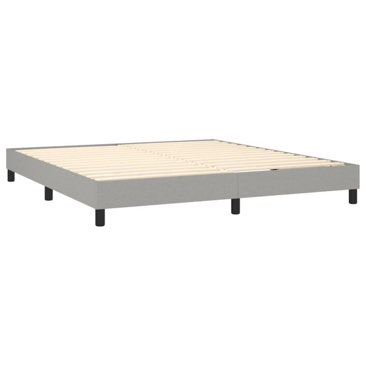 VIDAXL Sommier a lattes de lit et matelas et LED Gris clair 180x200 cm