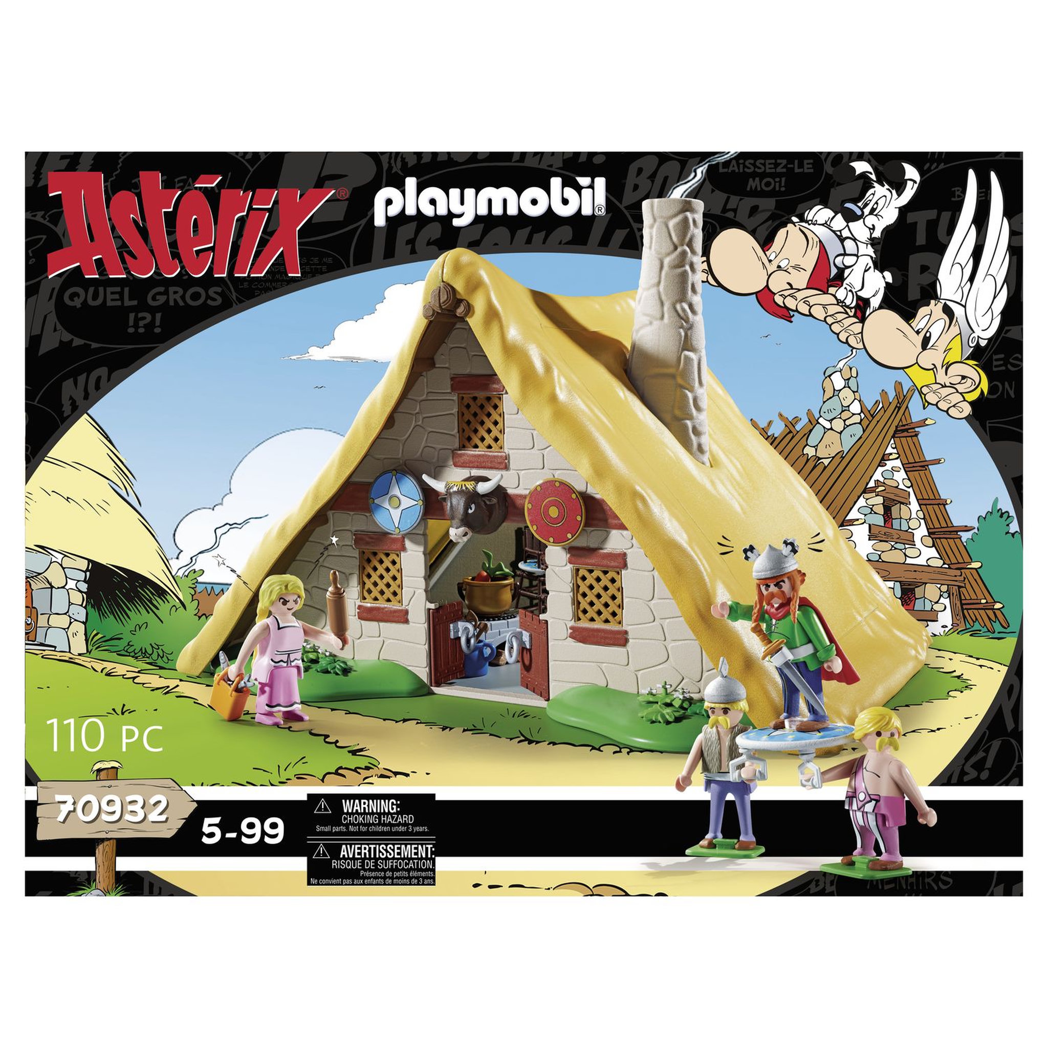 Voir la diapositive 2 : PLAYMOBIL 70932 - Astérix : La hutte d'Abraracourcix