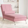 Voir la diapositive 1 : VIDAXL Chaise longue de massage avec traversin rose velours