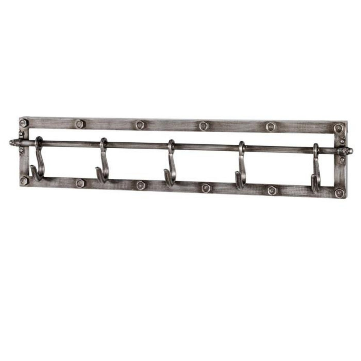 Paris Prix Patère Murale en Métal  5 Crochets  73cm Anthracite