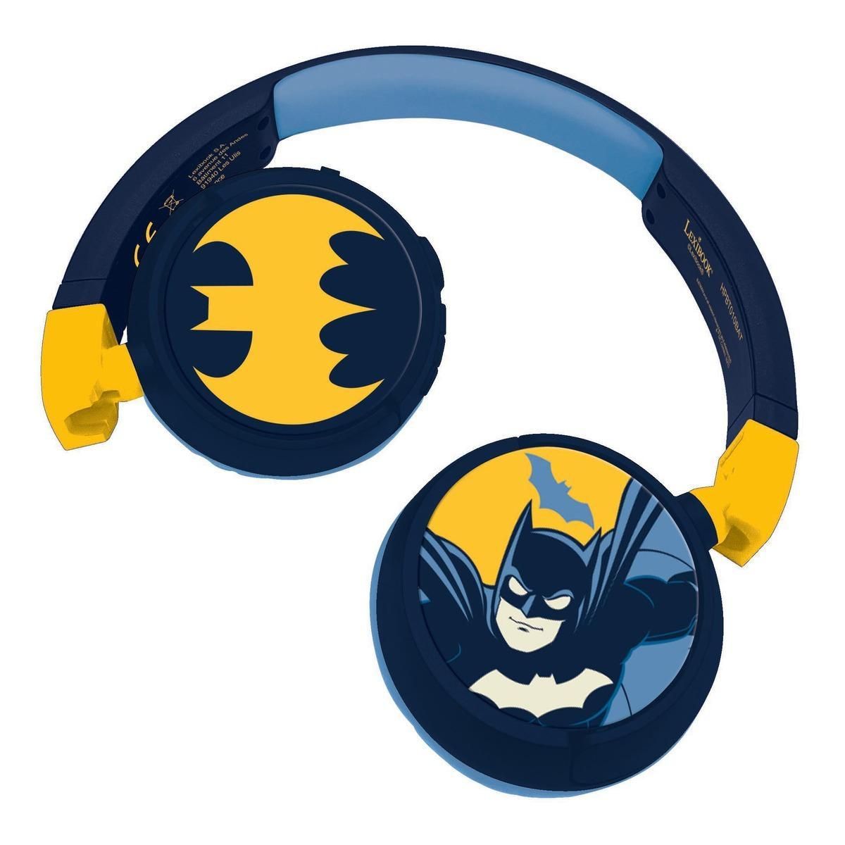 Lexibook Casque 2 en 1 Batman Bluetooth et Filaire avec limitation de son