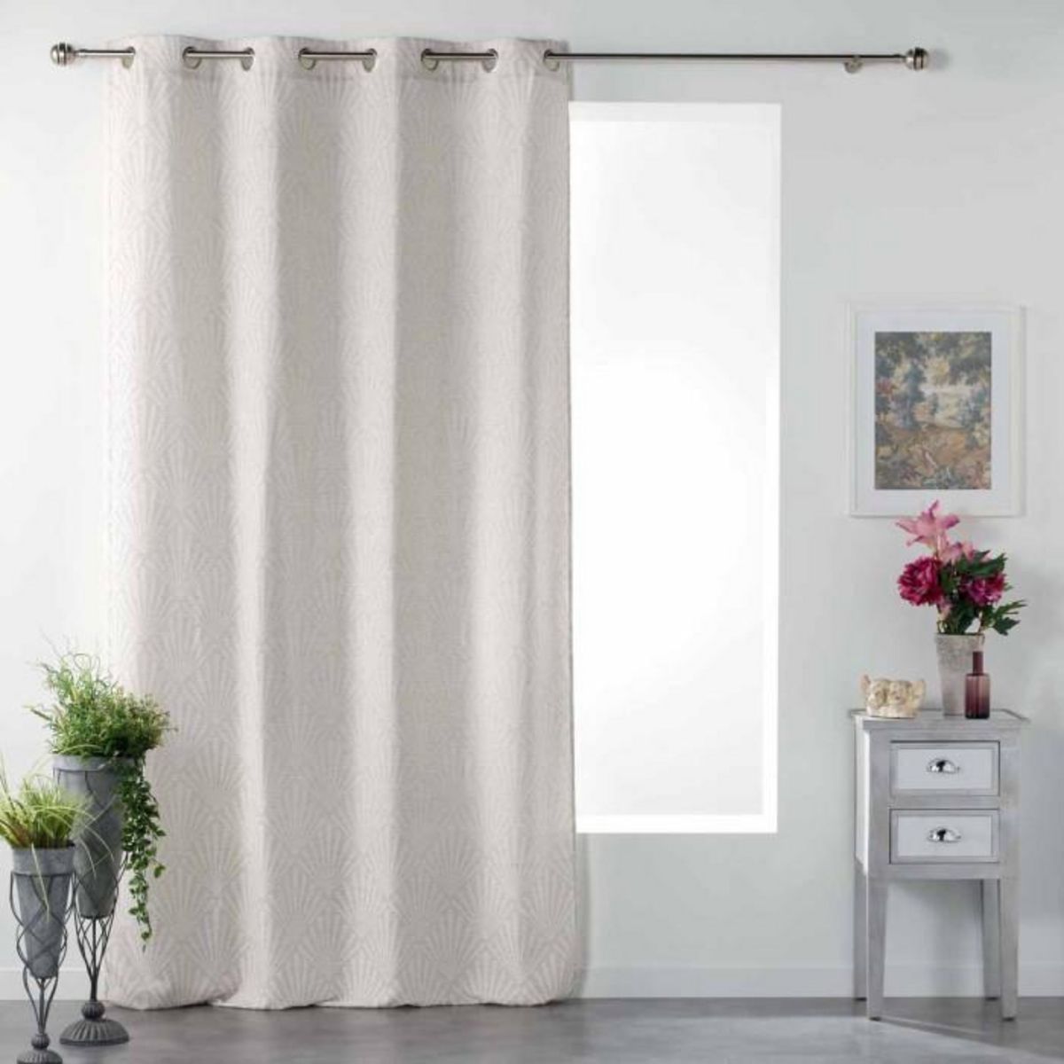 Paris Prix Rideau à Œillets  Lonae  140x260cm Blanc