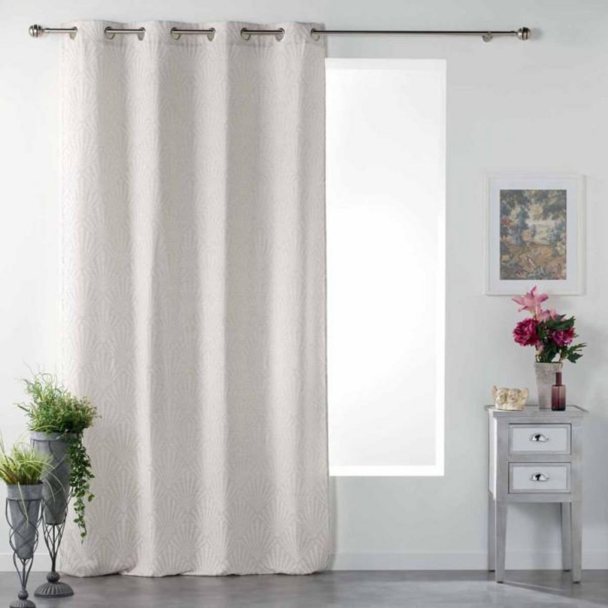 Paris Prix Rideau à Œillets  Lonae  140x260cm Blanc