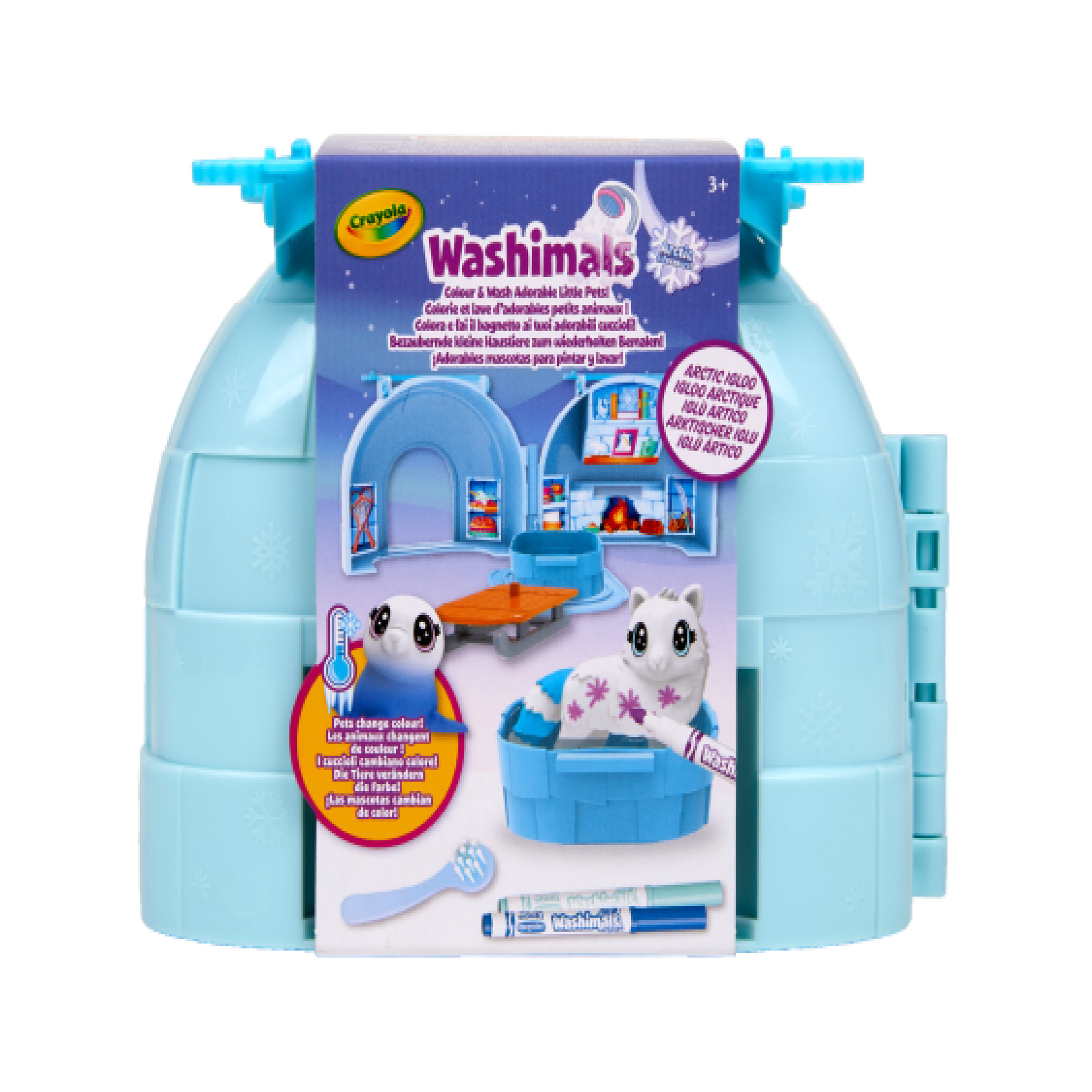 Voir la diapositive 1 : GOLIATH Whashimals Igloo - Colorie et lave d'adorables petits animaux