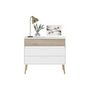 Voir la diapositive 4 : PARISOT Commode - AALBORG - 3 tiroirs - Blanc - Style scandinave - 90,8 x 40 x 77,5 - PARISOT