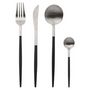 Voir la diapositive 1 : SECRET DE GOURMET Ménagère 24 Pièces Inox  Ida  27cm Noir