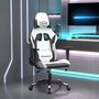 Voir la diapositive 1 : VIDAXL Chaise de jeu Blanc et noir Similicuir