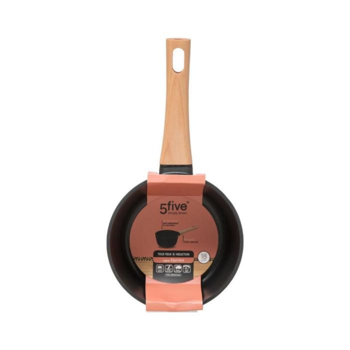 FIVE Casserole en Aluminium  Équilibre  37cm Noir