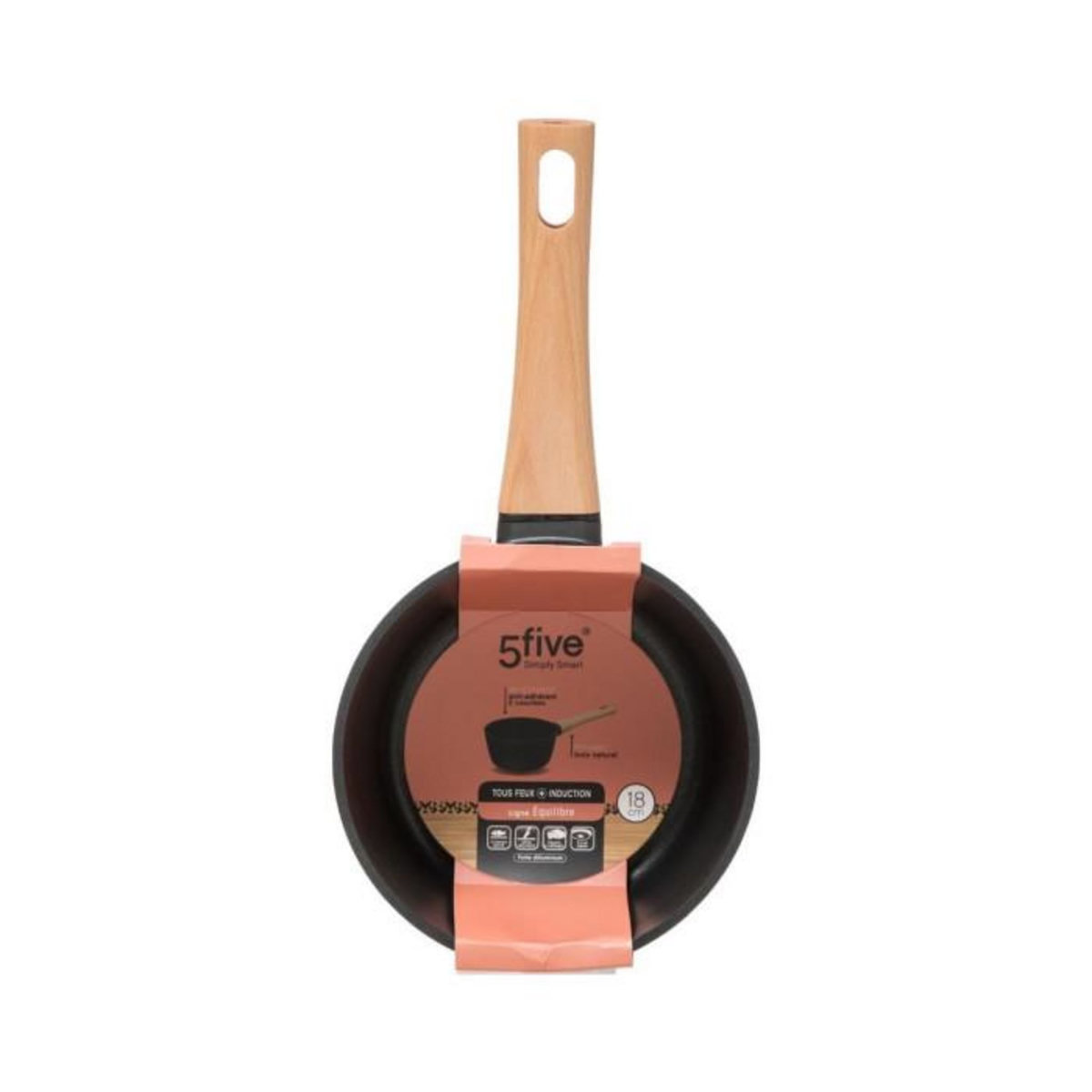 FIVE Casserole en Aluminium  Équilibre  37cm Noir