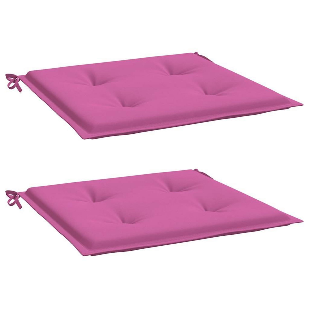VIDAXL Coussins de chaise de jardin lot de 2 rose 50x50x3 cm tissu