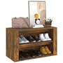 Voir la diapositive 4 : VIDAXL Etagere a chaussures Chene fume 75x35x45 cm Bois d'ingenierie