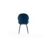 Voir la diapositive 3 : Lot de 2 chaises arrondies pieds métal noir LINE