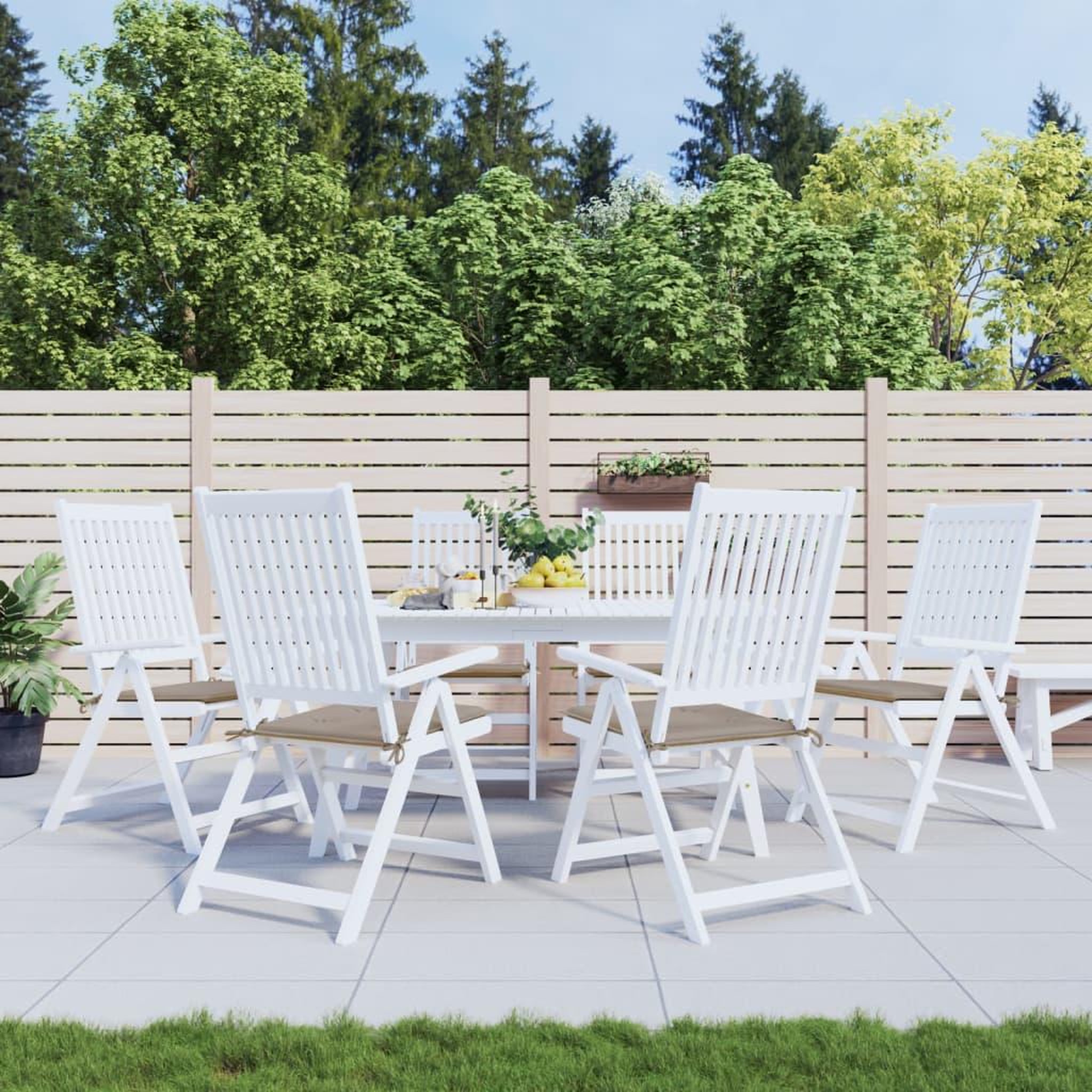 Voir la diapositive 1 : VIDAXL Coussins de chaise jardin lot de 6 taupe 40x40x3cm tissu oxford