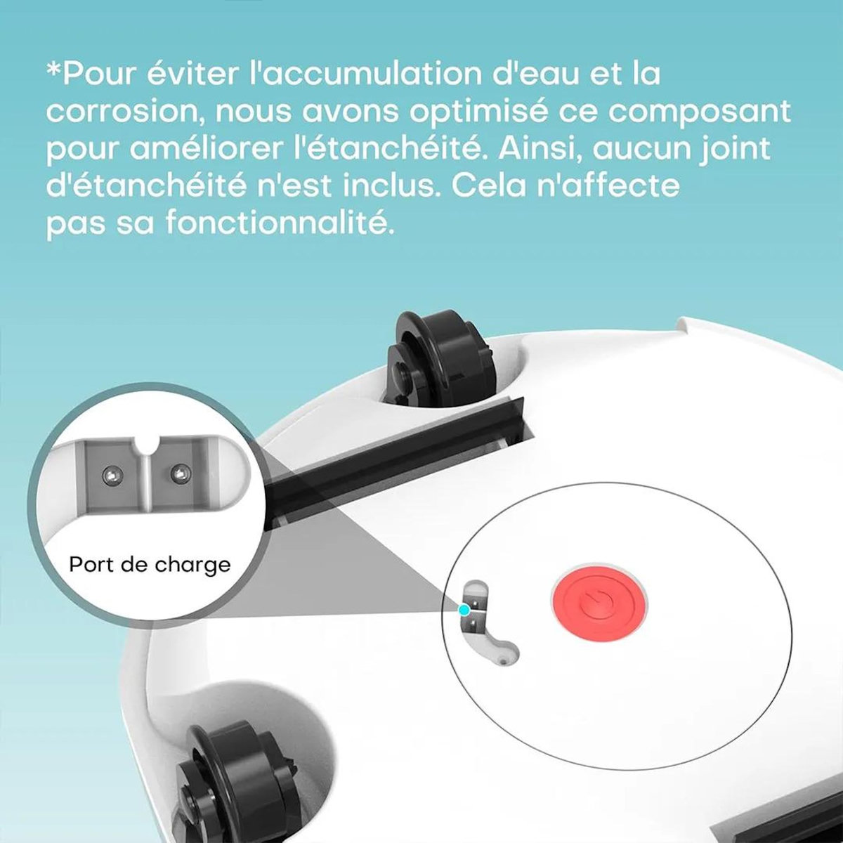 WYBOT Robot électrique de piscine sans fil nettoyage des fonds - winny 200 bleu