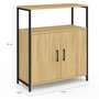 Voir la diapositive 5 : ID MARKET Buffet d'appoint 1 niche et 2 portes 70 cm DETROIT design industriel
