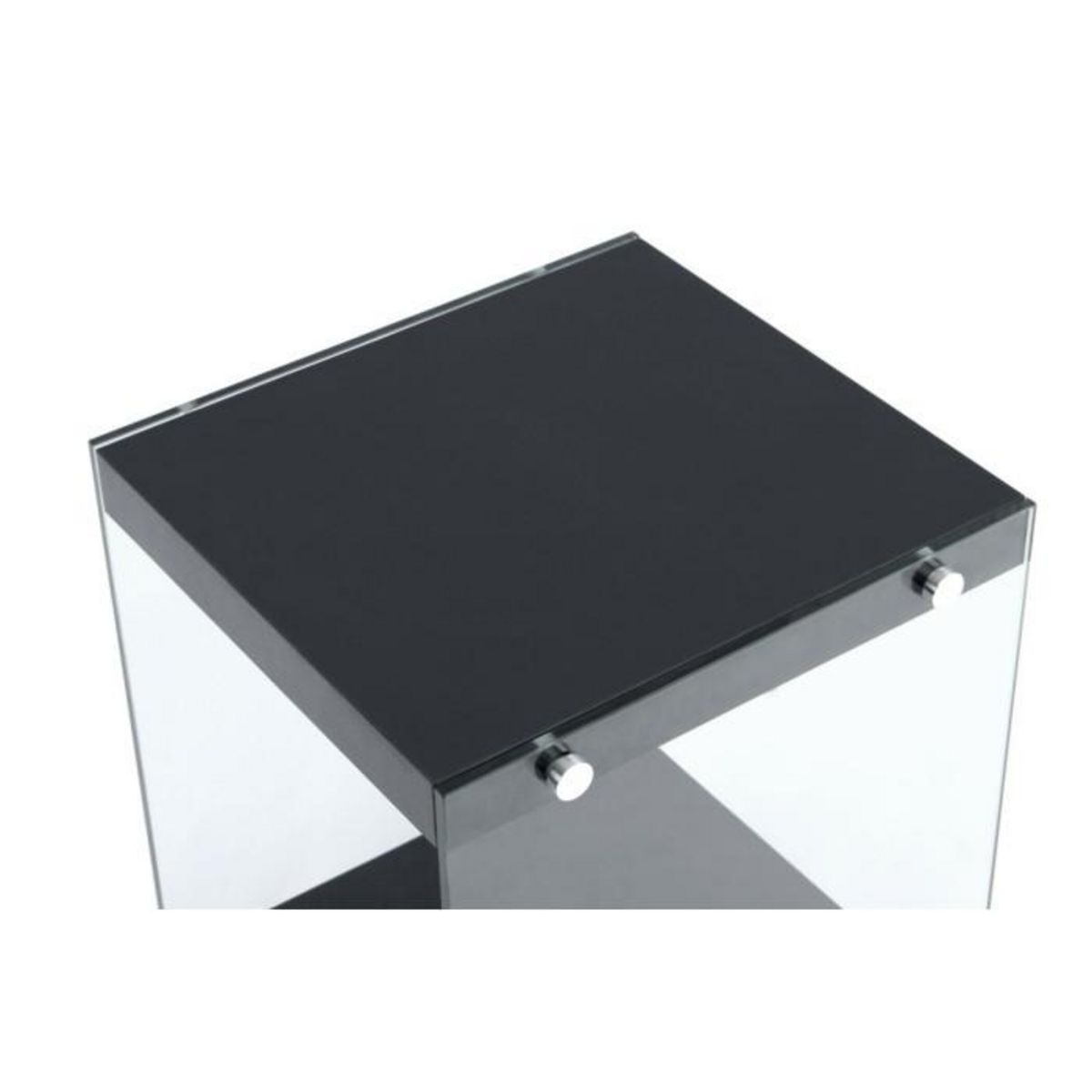 Paris Prix Table d'Appoint en Bois  Elementary  45cm Noir Mat