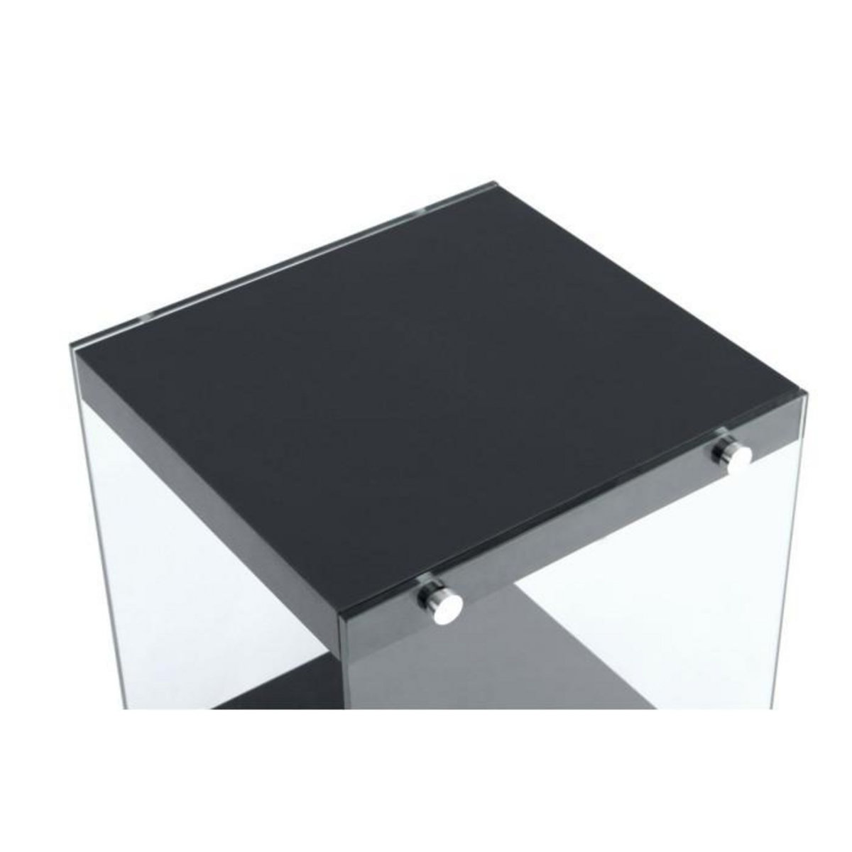 Paris Prix Table d'Appoint en Bois  Elementary  45cm Noir Mat