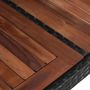 Voir la diapositive 3 : VIDAXL Table de jardin 240x90x74 cm Resine tressee et bois d'acacia
