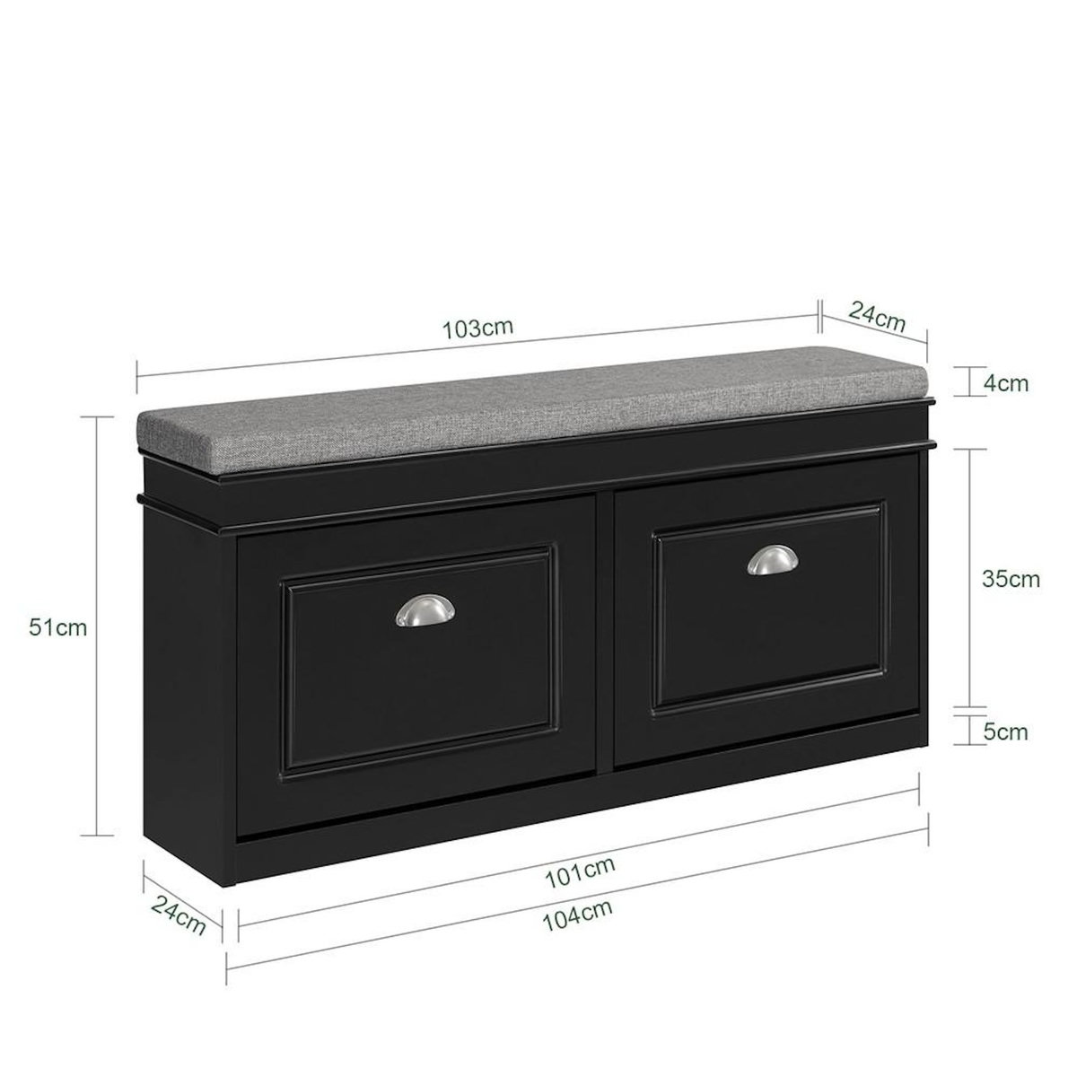 SOBUY SoBuy - Banc de rangement à chaussures avec 2 tiroirs - Classique - FSR64