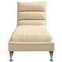 Voir la diapositive 4 : VIDAXL Chaise longue de massage avec coussins creme tissu
