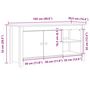 Voir la diapositive 6 : VIDAXL Meuble TV Gris 103x36,5x52 cm Bois de pin massif