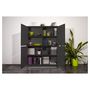 Voir la diapositive 5 : Buffet haut moderne 4 portes 100 cm LUCERA