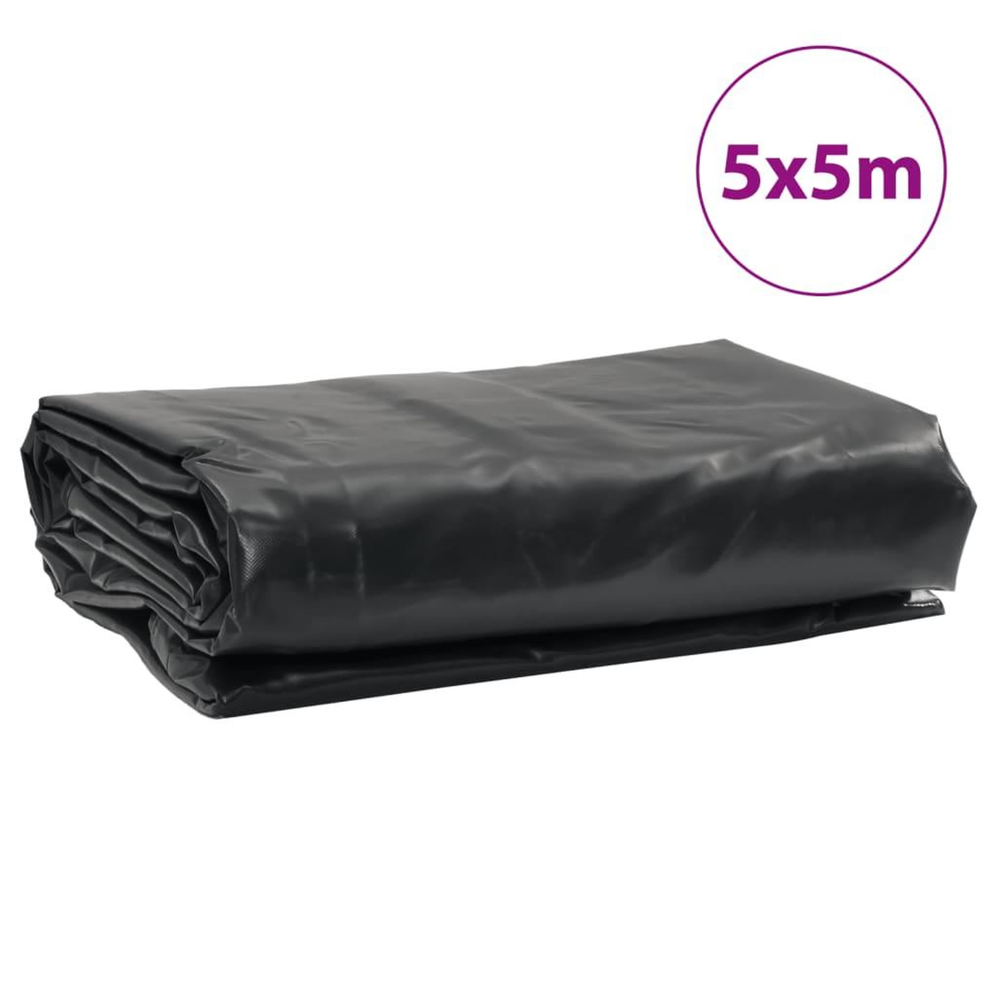 Voir la diapositive 6 : VIDAXL Bache noir 5x5 m 650 g/m²