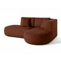 Voir la diapositive 4 : LISA DESIGN Santorini - canapé modulable d'angle droit + pouf - 4 places - en tissu texturé